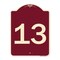 Signmission Designer Series Sign W/ Number 13, Burgundy Heavy-Gauge Aluminum Sign, 24" x 18", BU-1824-22909 A-DES-BU-1824-22909 - alternate 1